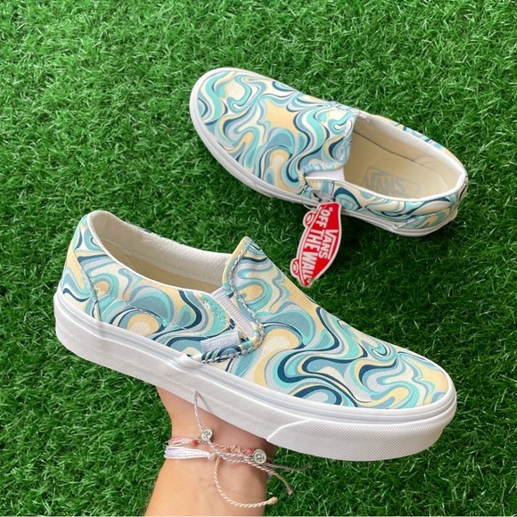 Vans Shoes - Vans Classic Slip On Swirl Turquoise